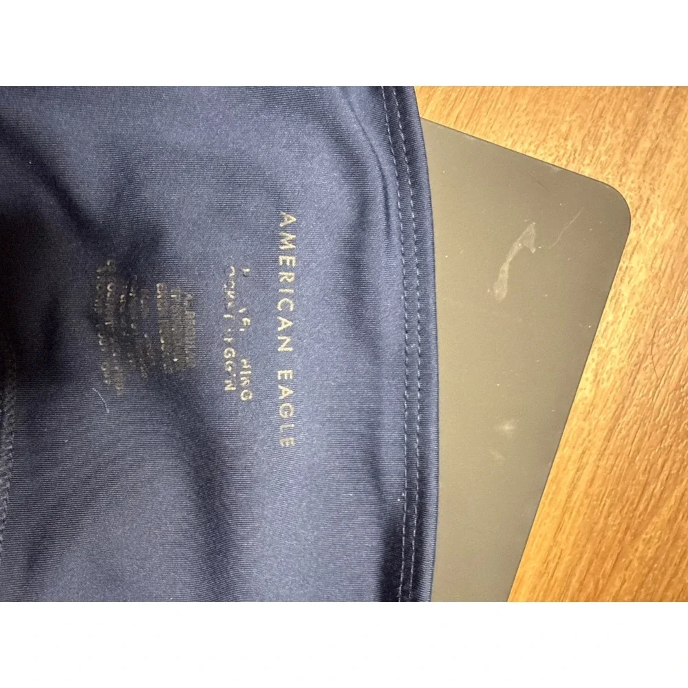 American‎ Eagle Womens High Rise Pocket Leggings Navy Blue Athletic Yoga Small S - Picture 6 of 6